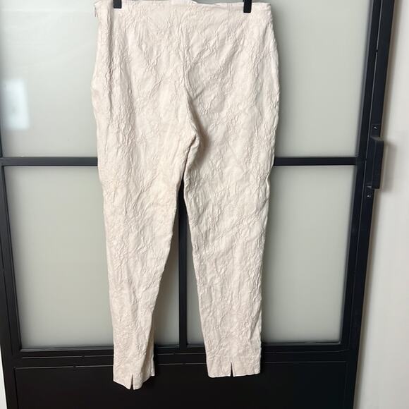 True Royal White Textured Pants Size IT 44 / US 10 - Picture 2 of 9